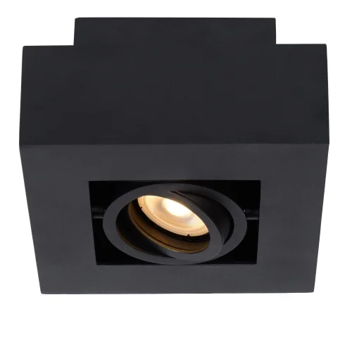 Светильник накладной Xirax 09119/06/30 Lucide чёрный 1 лампа, основание чёрное в стиле современный квадратный фото 5